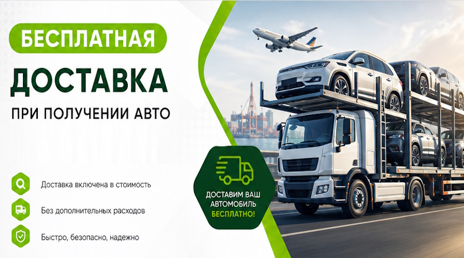 Акция! Бесплатная доставка по Аксае при получении авто